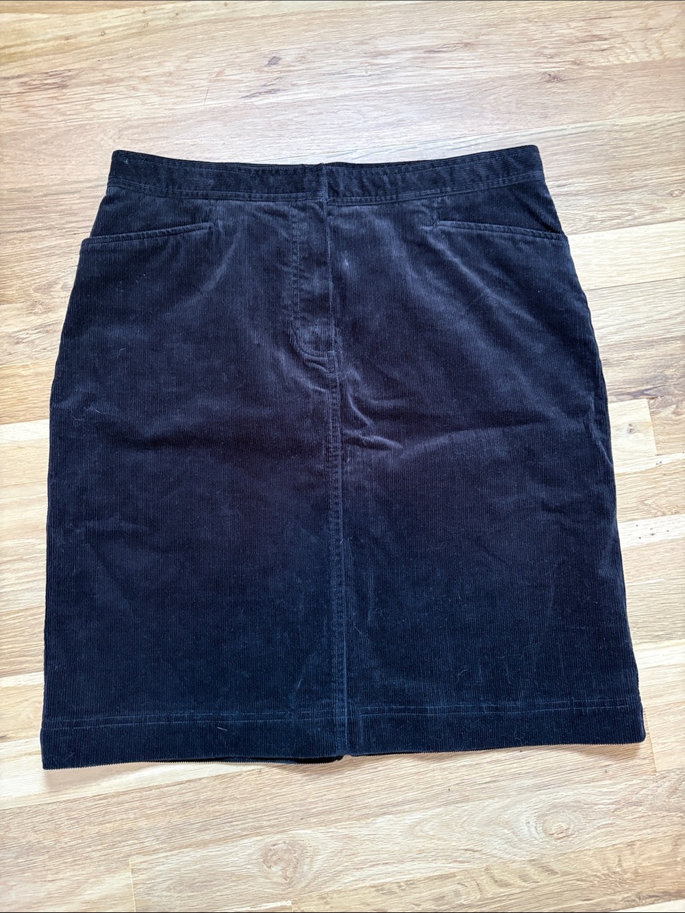 Y2K Jones Sport Tailored Black Corduroy Pencil Skirt Stretch